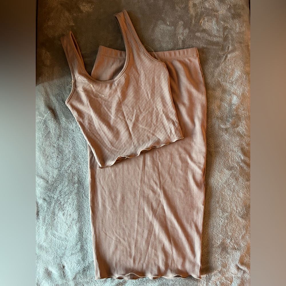 Two-piece Set Tank Pencil Skirt Size Small
